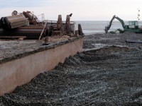 Работы по обустройству причала и расчистке акватории. П.Сабетта Ямало-Ненецкого АО. Август-Октябрь 2012.